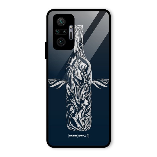 Creative Bottle Glass Back Case for Redmi Note 10 Pro Max