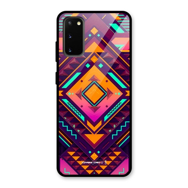 Creative Rhombus Glass Back Case for Galaxy S20