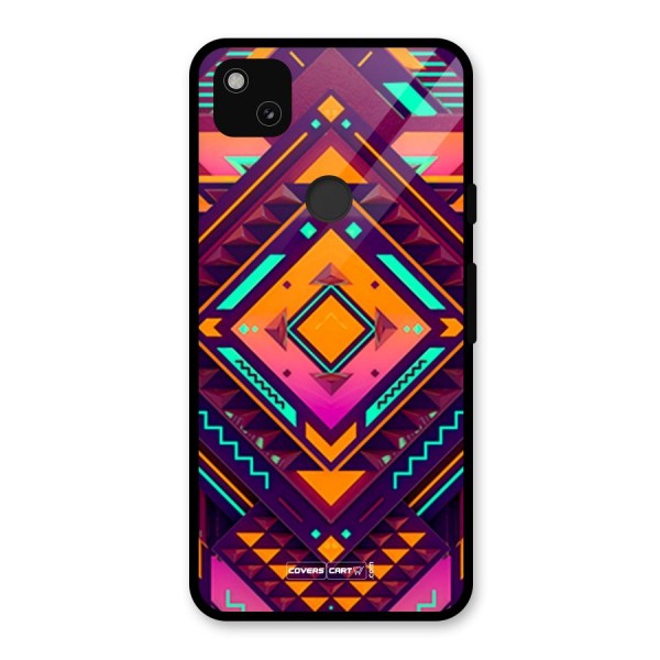 Creative Rhombus Glass Back Case for Google Pixel 4a