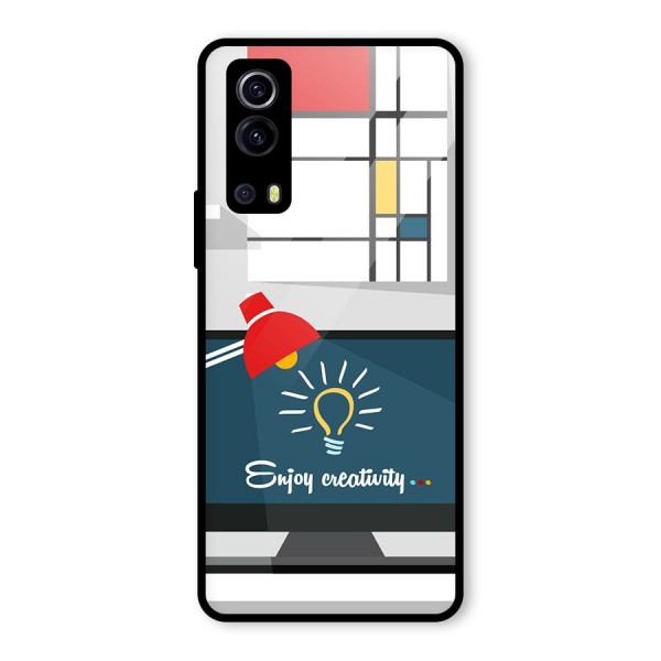 Creative Workspace Design Glass Back Case for Vivo iQOO Z3