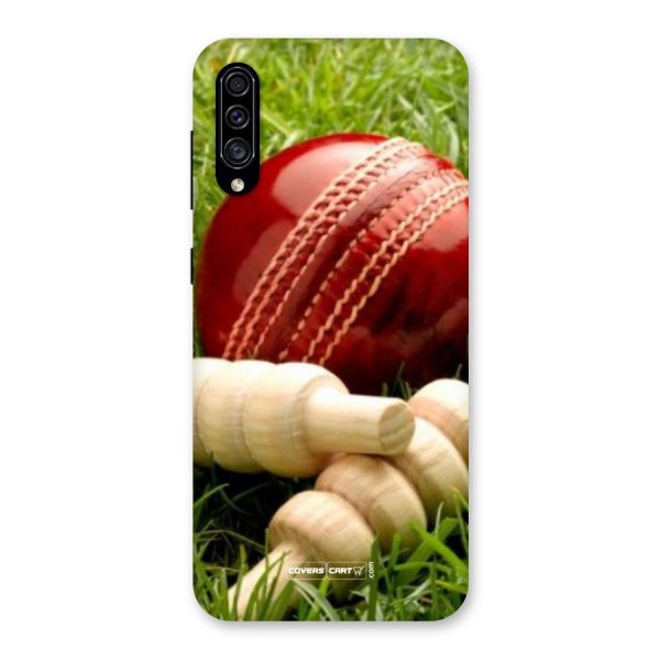 Cricket Ball and Stumps Back Case for Galaxy A30s