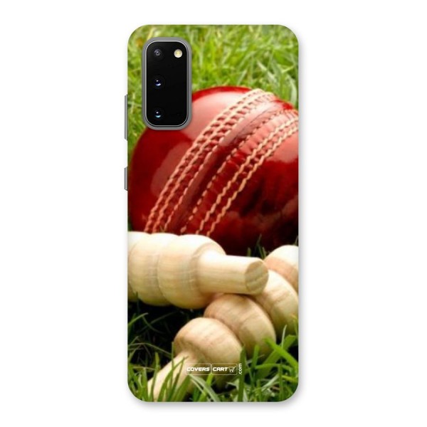 Cricket Ball and Stumps Back Case for Galaxy S20