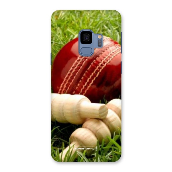 Cricket Ball and Stumps Back Case for Galaxy S9