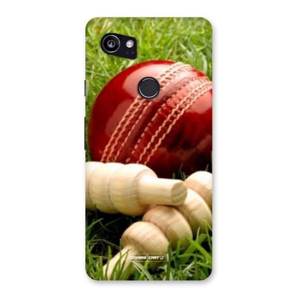 Cricket Ball and Stumps Back Case for Google Pixel 2 XL