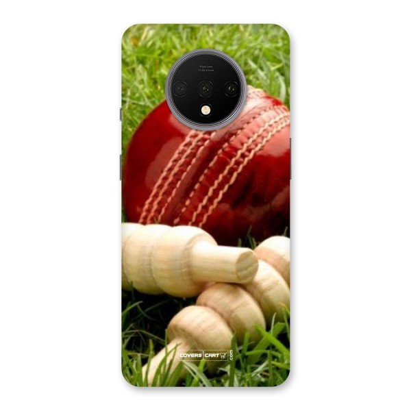 Cricket Ball and Stumps Back Case for OnePlus 7T