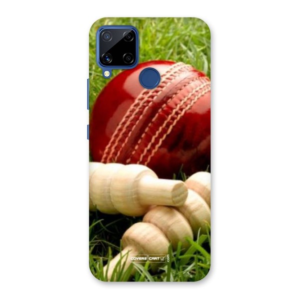 Cricket Ball and Stumps Back Case for Realme Narzo 30A