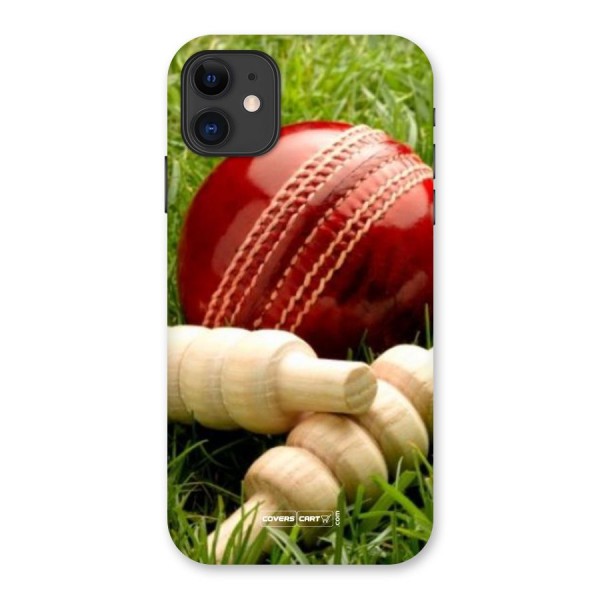 Cricket Ball and Stumps Back Case for iPhone 11