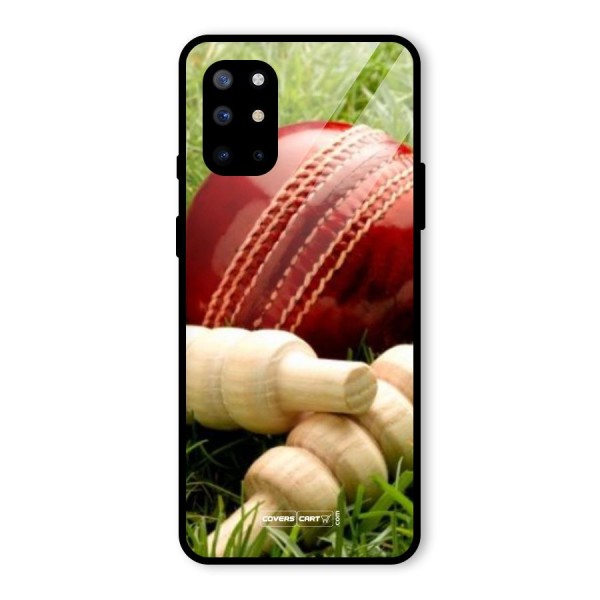 Cricket Ball and Stumps Glass Back Case for OnePlus 8T