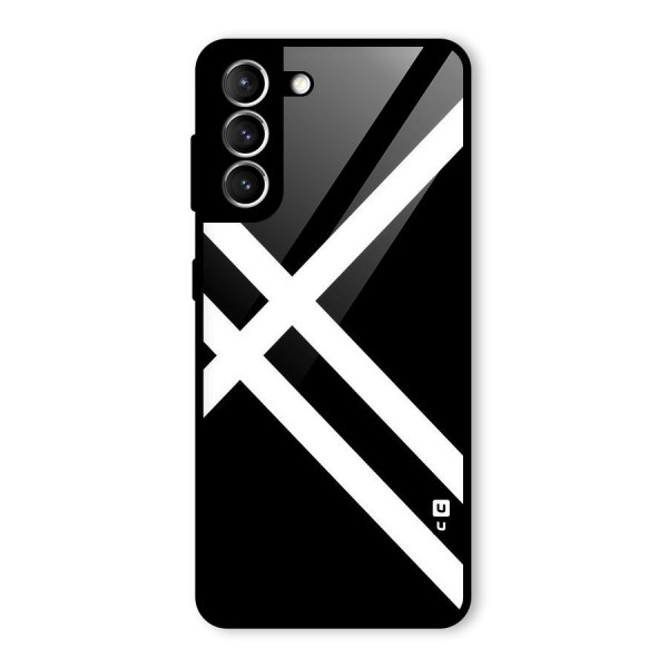 CrissCross Lines Glass Back Case for Galaxy S21 5G