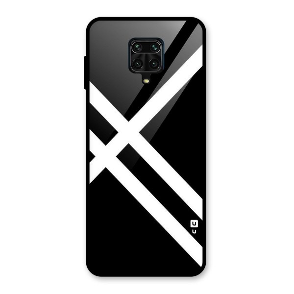 CrissCross Lines Glass Back Case for Poco M2 Pro