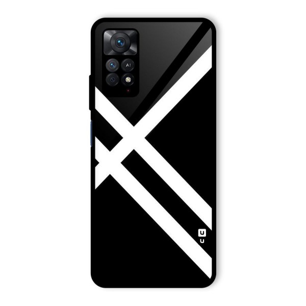 CrissCross Lines Glass Back Case for Redmi Note 11 Pro