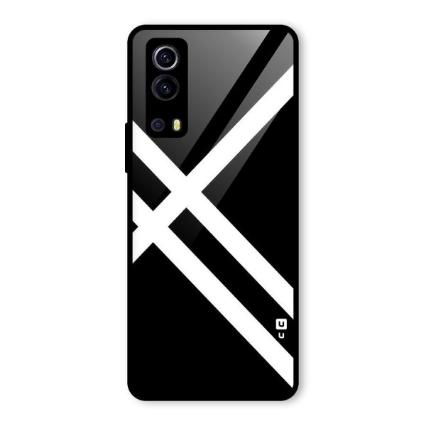 CrissCross Lines Glass Back Case for Vivo iQOO Z3