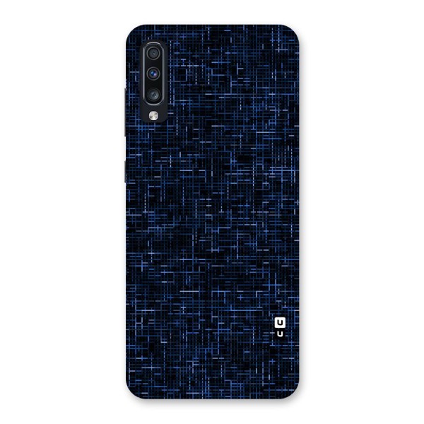 Criss Cross Blue Pattern Back Case for Galaxy A70