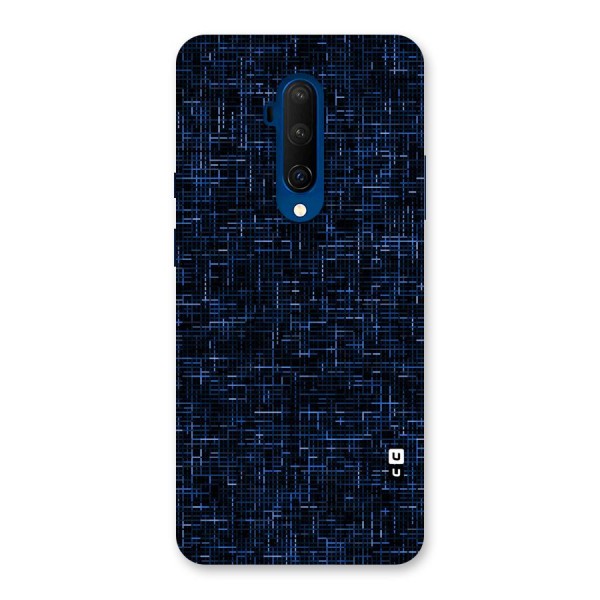 Criss Cross Blue Pattern Back Case for OnePlus 7T Pro
