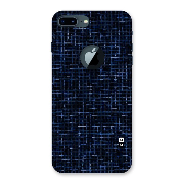 Criss Cross Blue Pattern Back Case for iPhone 7 Plus Logo Cut