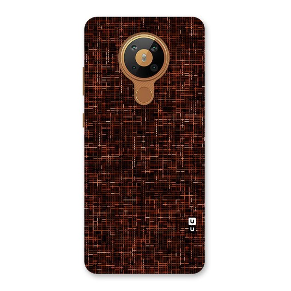 Criss Cross Brownred Pattern Back Case for Nokia 5.3