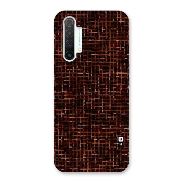 Criss Cross Brownred Pattern Back Case for Realme X3