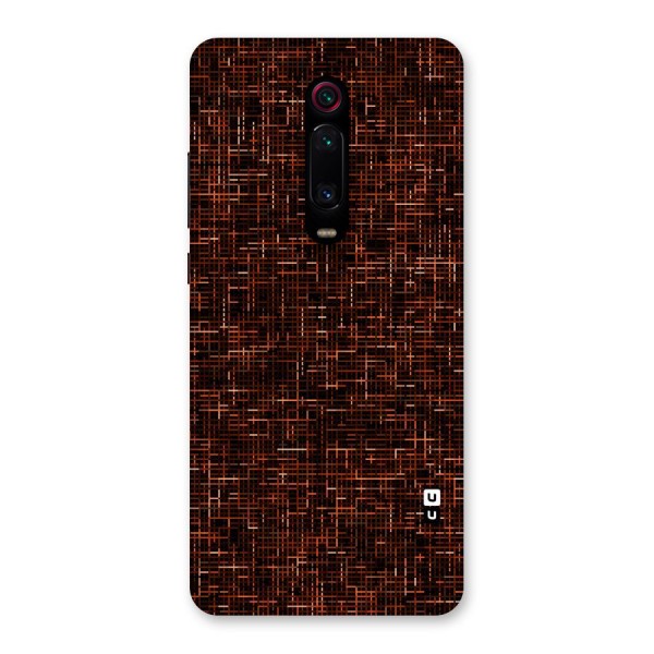 Criss Cross Brownred Pattern Back Case for Redmi K20 Pro
