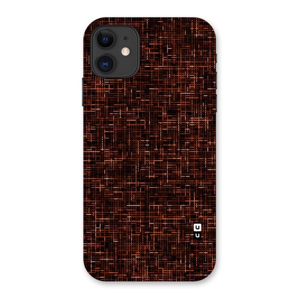 Criss Cross Brownred Pattern Back Case for iPhone 11