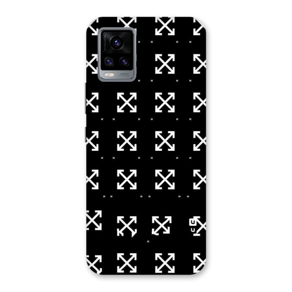 Cross Arrow Black Back Case for Vivo V20