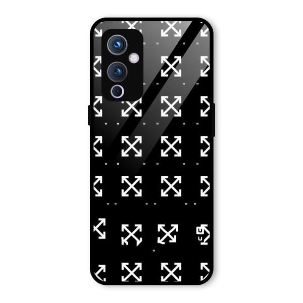 Cross Arrow Black Glass Back Case for OnePlus 9