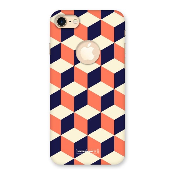 Cube Pattern Back Case for iPhone 7 Logo Cut