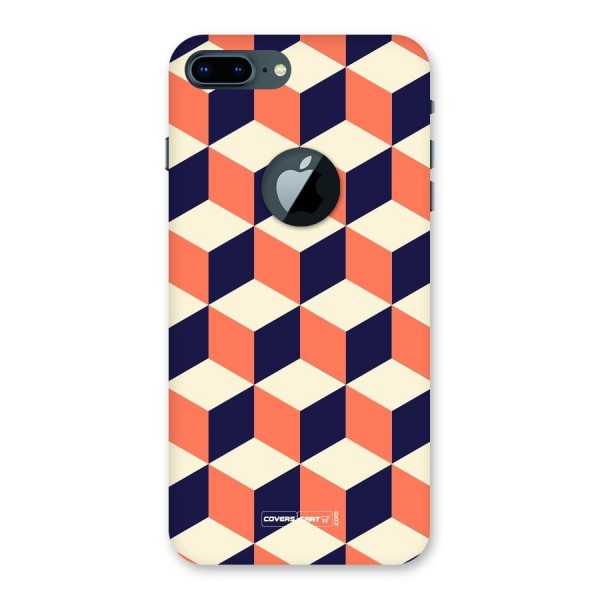 Cube Pattern Back Case for iPhone 7 Plus Logo Cut