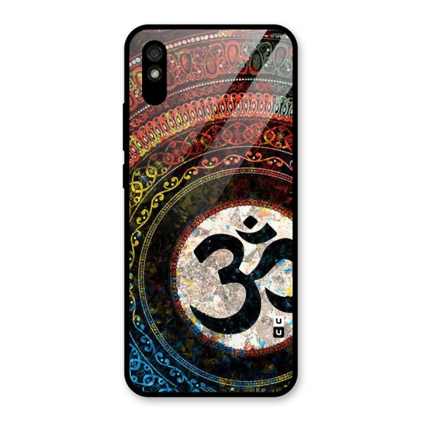 Culture Om Design Glass Back Case for Redmi 9A