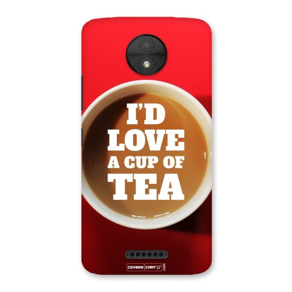 Cup of Tea Back Case for Moto C