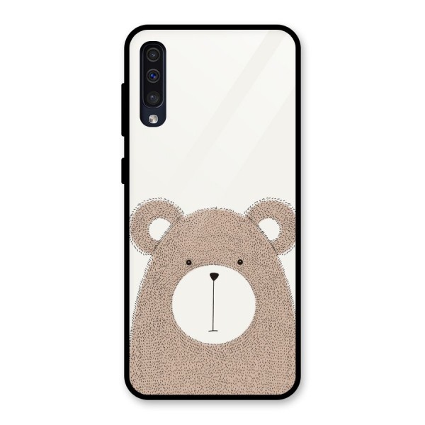 Cute Bear Glass Back Case for Galaxy A50