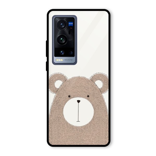 Cute Bear Glass Back Case for Vivo X60 Pro Plus