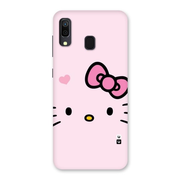 Cute Bow Face Back Case for Galaxy A20