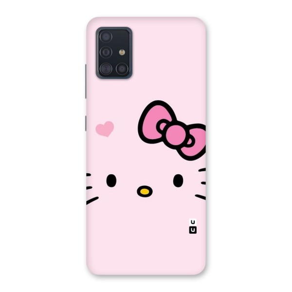 Cute Bow Face Back Case for Galaxy A51