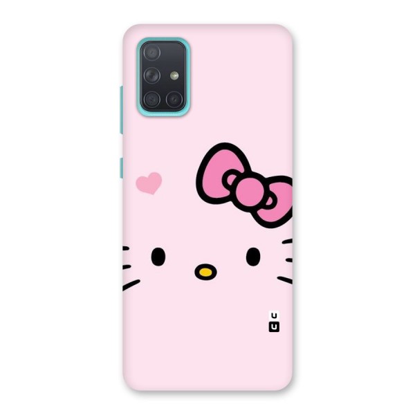 Cute Bow Face Back Case for Galaxy A71