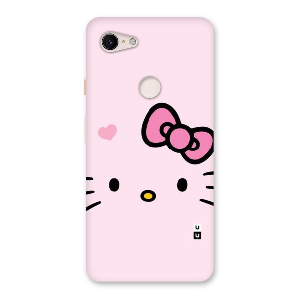 Cute Bow Face Back Case for Google Pixel 3 XL