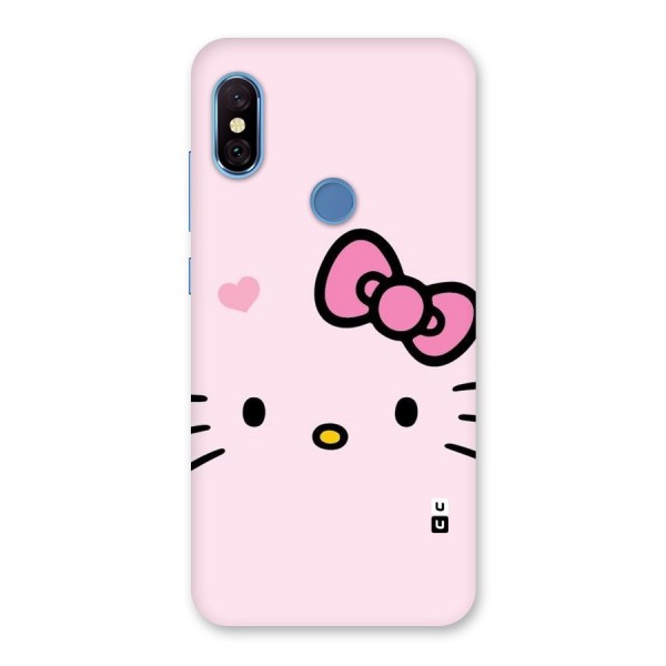 Cute Bow Face Back Case for Redmi Note 6 Pro
