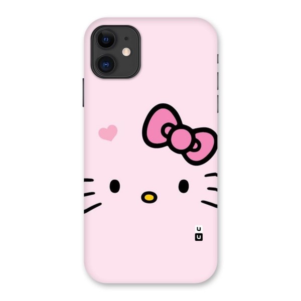 Cute Bow Face Back Case for iPhone 11