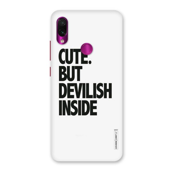 Cute But Devil Back Case for Redmi Note 7 Pro