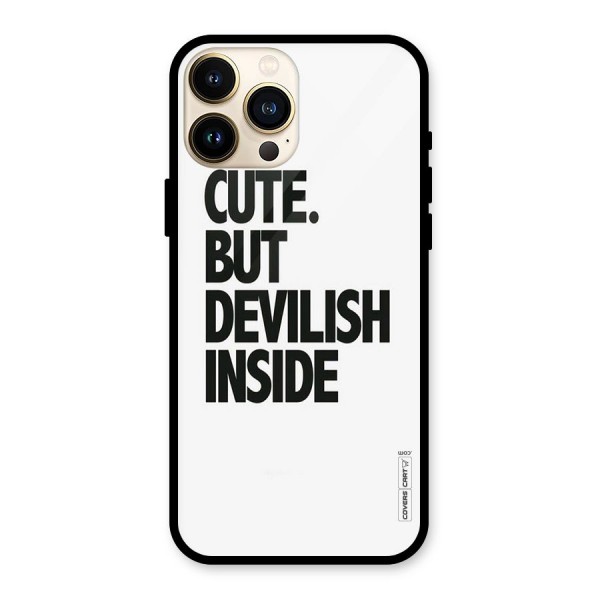Cute But Devil Glass Back Case for iPhone 13 Pro Max