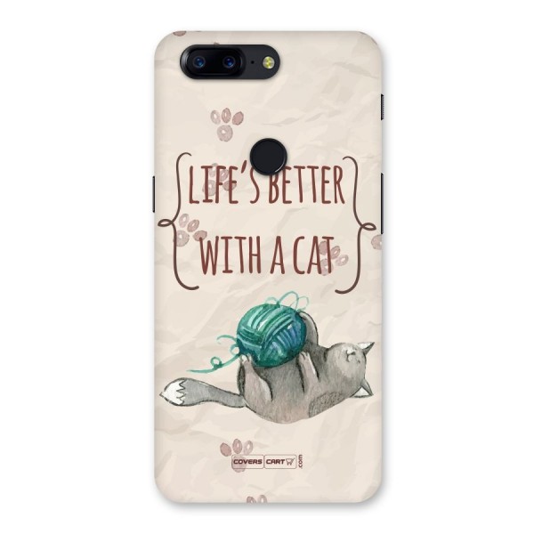 Cute Cat Back Case for OnePlus 5T