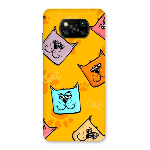 Cute Cat Pattern Back Case for Poco X3