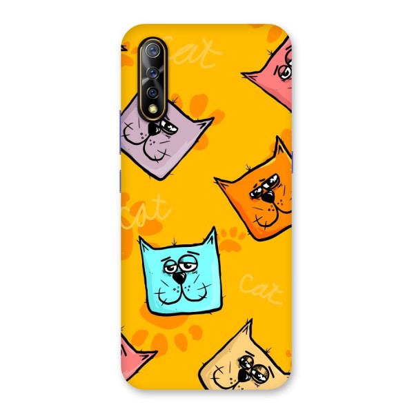 Cute Cat Pattern Back Case for Vivo S1