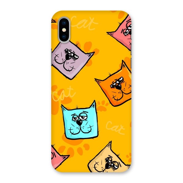 Cute Cat Pattern Back Case for iPhone XS