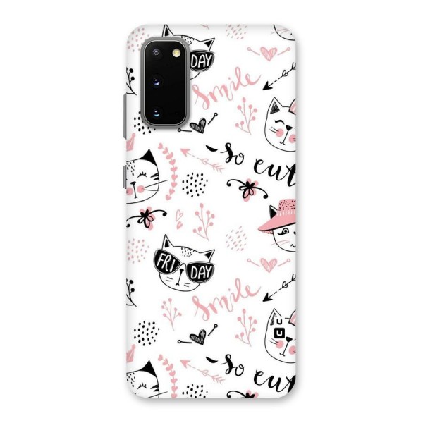 Cute Cat Swag Back Case for Galaxy S20