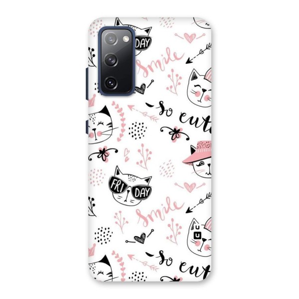 Cute Cat Swag Back Case for Galaxy S20 FE