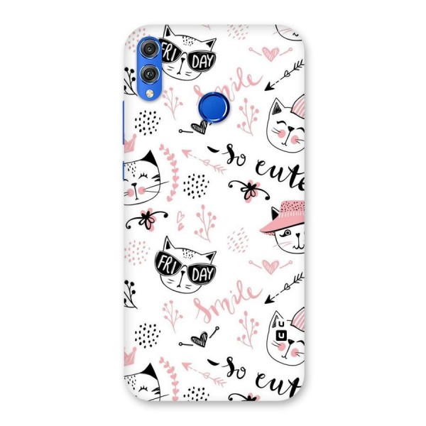 Cute Cat Swag Back Case for Honor 8X