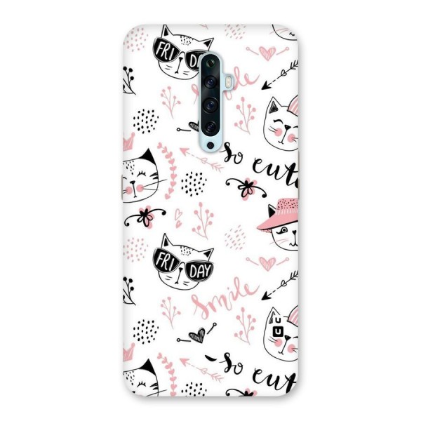 Cute Cat Swag Back Case for Oppo Reno2 F