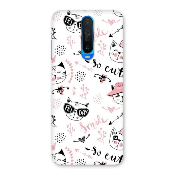 Cute Cat Swag Back Case for Poco X2
