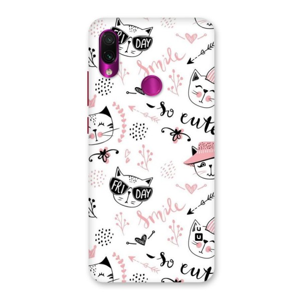 Cute Cat Swag Back Case for Redmi Note 7 Pro