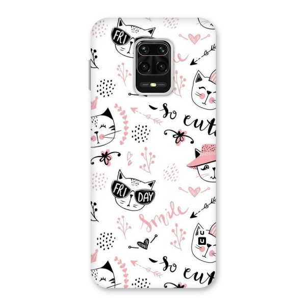 Cute Cat Swag Back Case for Redmi Note 9 Pro Max